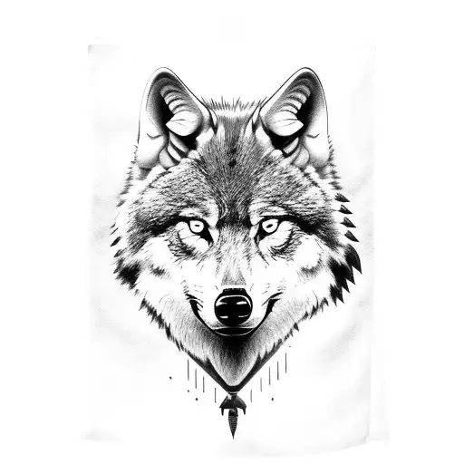 Dacic Wolf Flag On Forearm