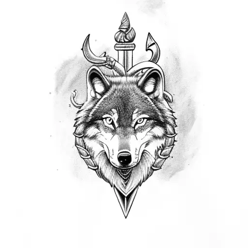A Wolf With Poseidon's Trident