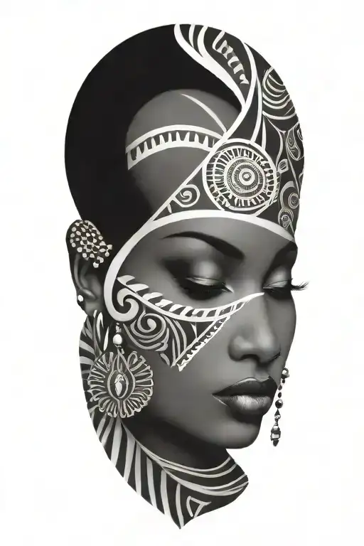 African Tribal Inspired Tattoo Inspired Design