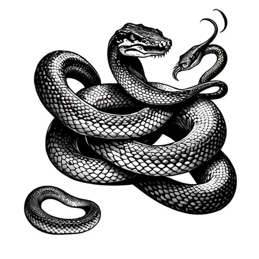 Snake Wrapped Around Forearm Sleeve