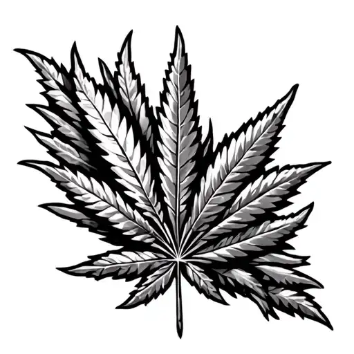 Weed Leaf Intertwined W Bullets Engeeaye