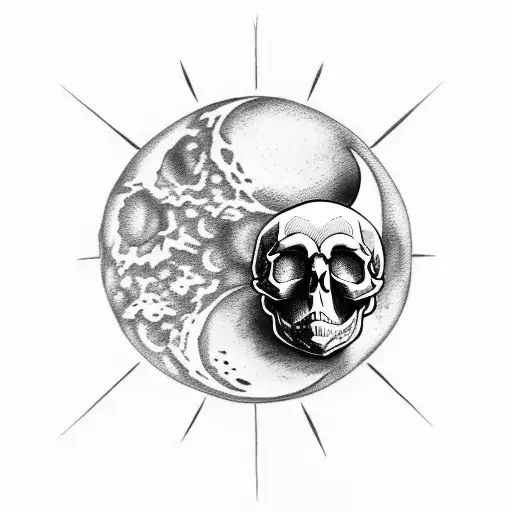 Moon Shaped Like A Skull