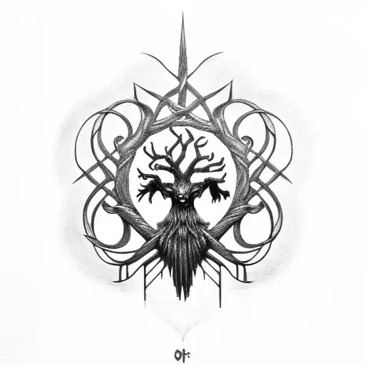 Odin Ravens With Tree Of Life