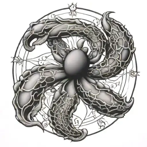 Cancer Zodiac Sign Intertwined