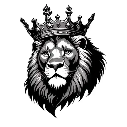 Scarface The Lion Wearing A Crown