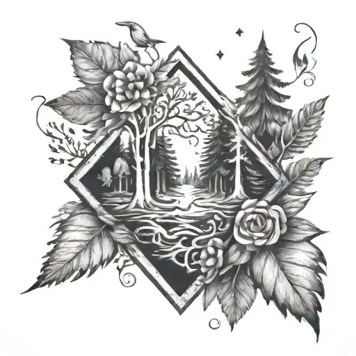 A Spirituel Element Symbol Where There Is Love And Forest