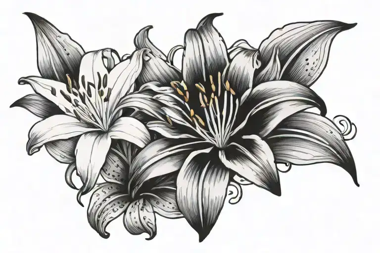 Lily Flower With Name Written