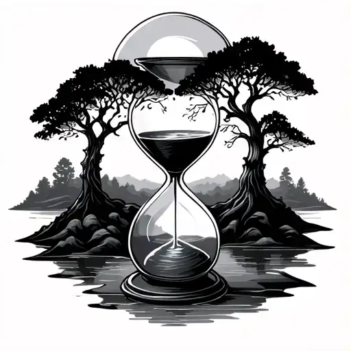 Hourglass With Trees