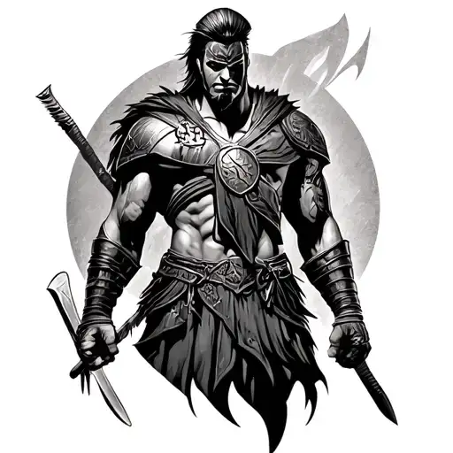 Spartan Warrior Half Good Half Bad