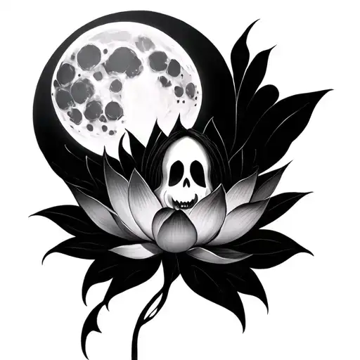 Ghost Transformation For Lotus Flower Moon And Sun