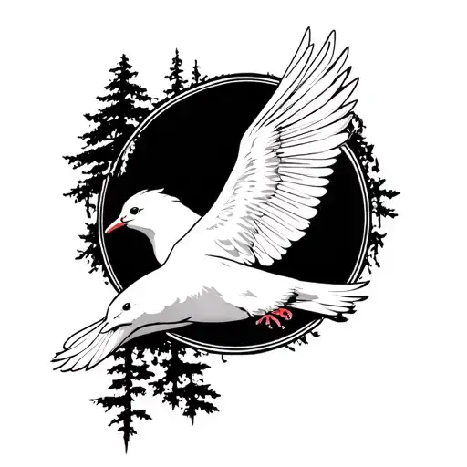 Dove And Treeline Sleeve