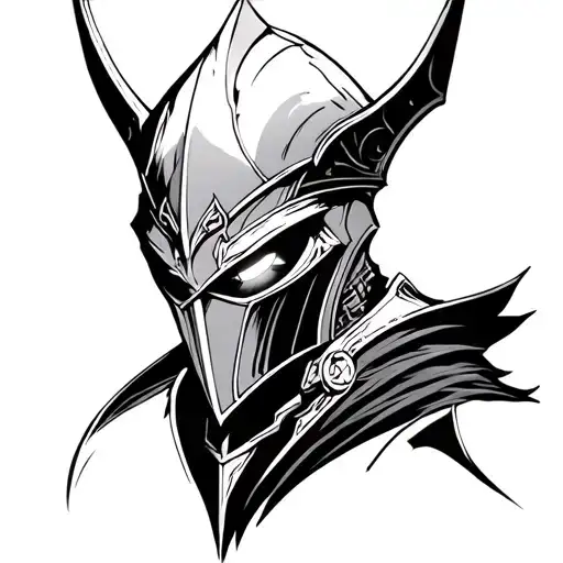 Black Knight White Glowing Eyes