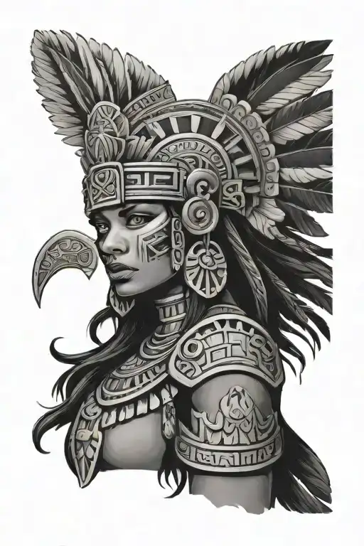 Female Aztec Warrior Woman