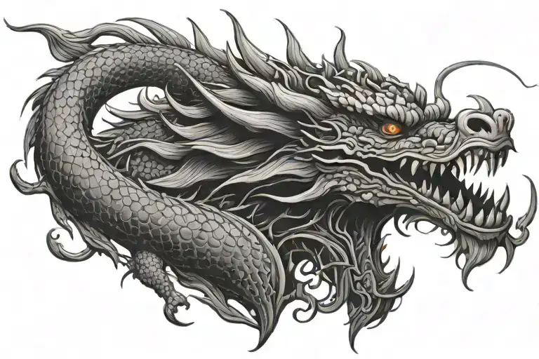 Asian Dragon Surrounded Stylus Femme