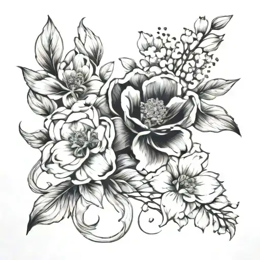 Birth Flowers Intertwined