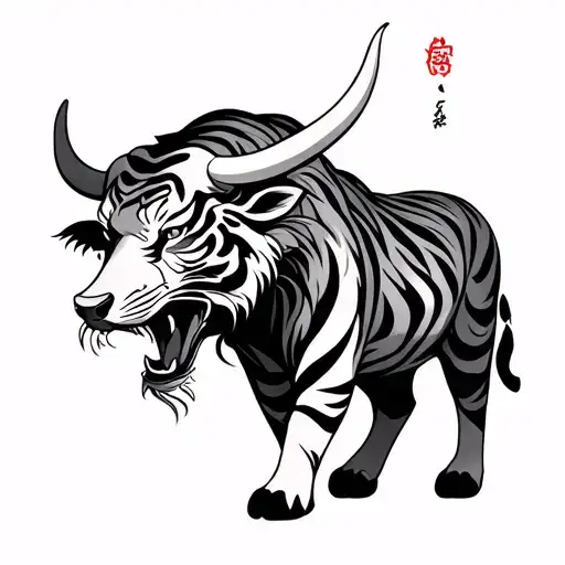 Chinese Ox And Tiger