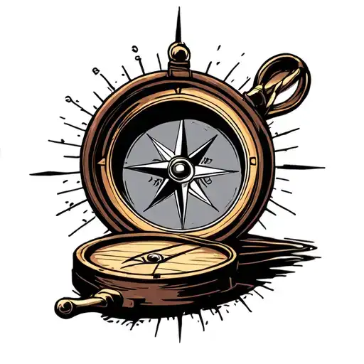 Compass With Color Creshing