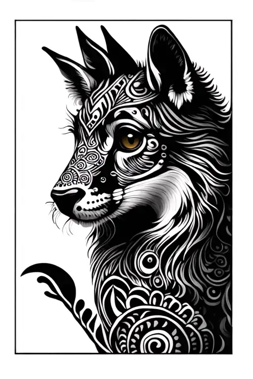 Henna Animals Peeking