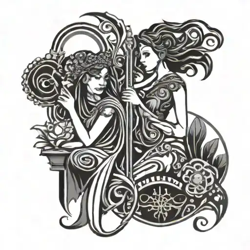 Virgo And Libra Tarot Femalesbest Friend Tribal