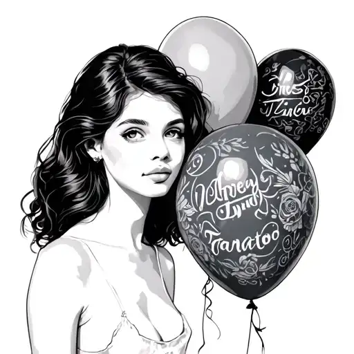 Kids Ballons Woman Holding