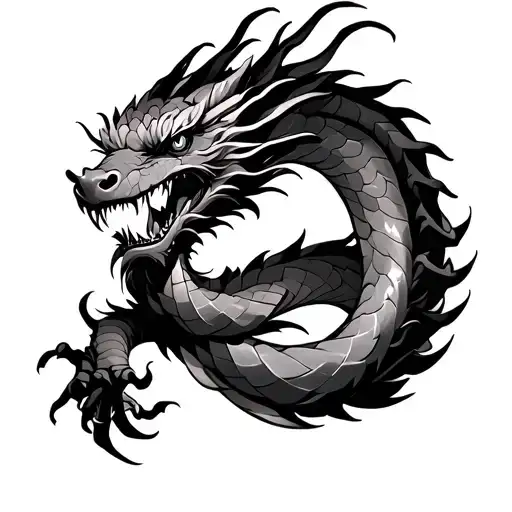 Japanese Style Dragon Wrapped