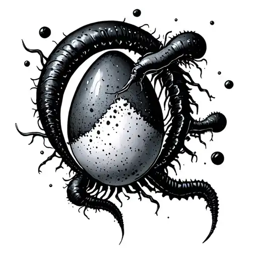 A Ring Of Black Sperm Attacking A Egg