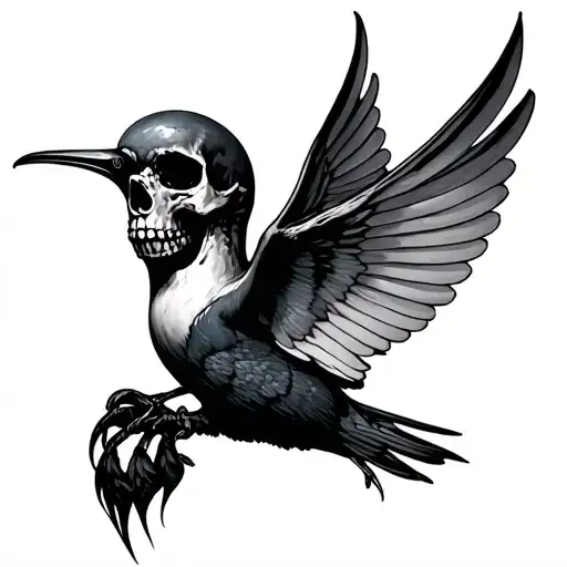Skull And Swallow