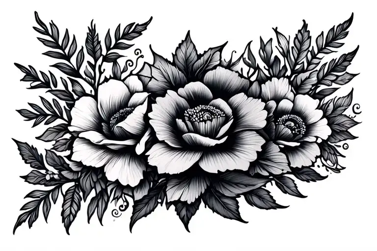 Floral Sleeve Fine Line