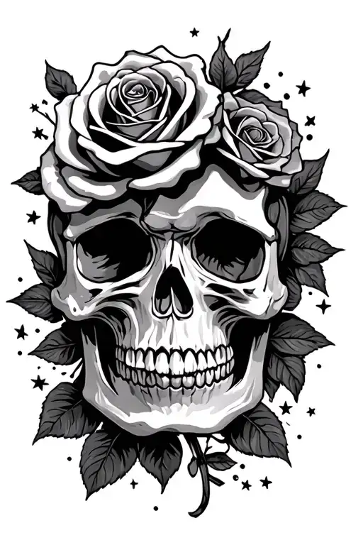 Skull Roses Stars