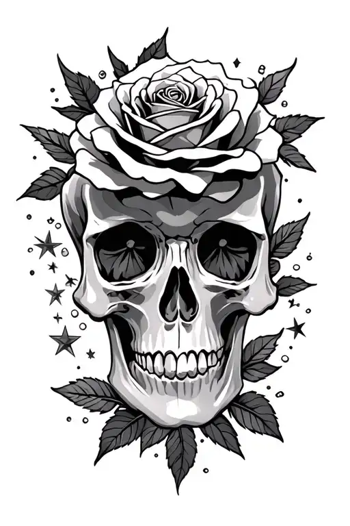 Skull Roses Stars