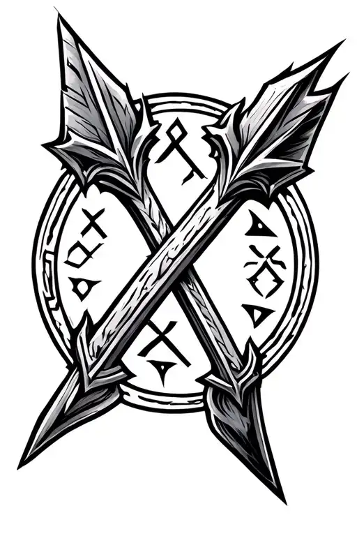 A Norse Runic Arrow Weapon