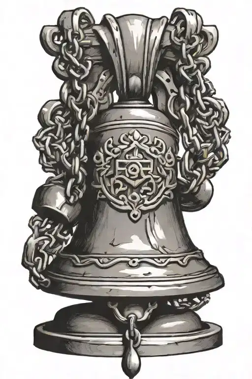 German Bell With Chain Wrapped