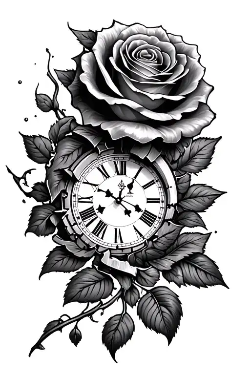 Broken Clock Rose Surrounded