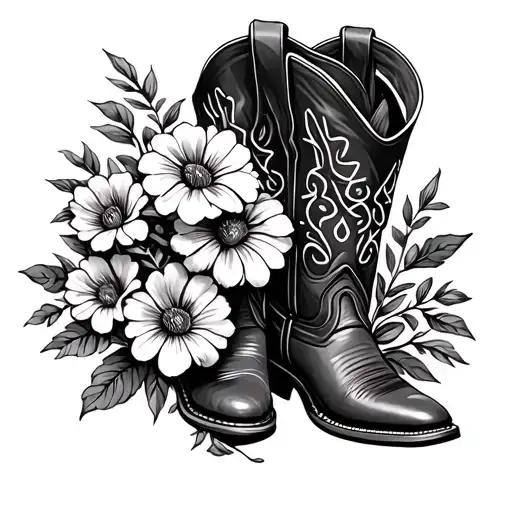 Flowers And Cowboy Boots