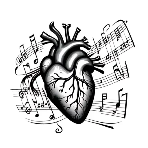 Anatomical Heart Music Notes