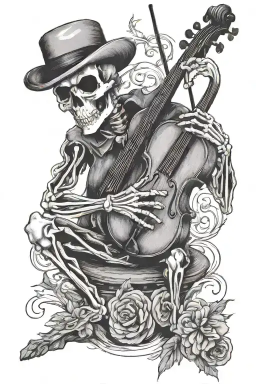 Skeleton Playing The Fiddle