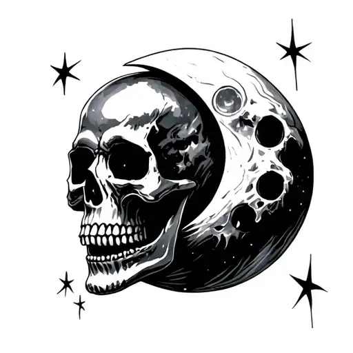 Moon And Skull