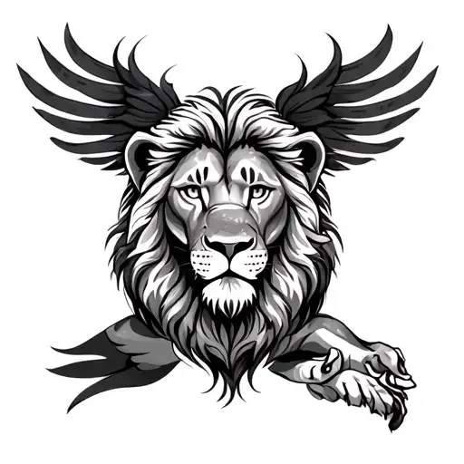 Lion Rugit Et Mauri Tattoo On Full Arm