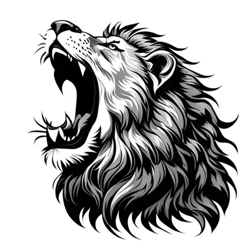 Mauri And Lion Roaring