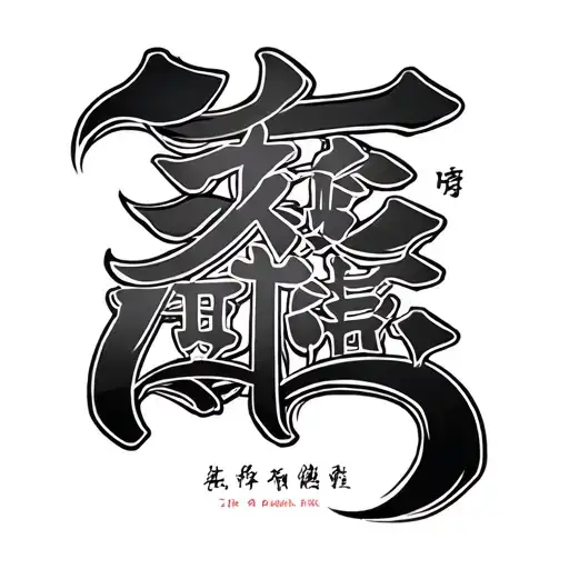 Asian Style With English Letters Of Family