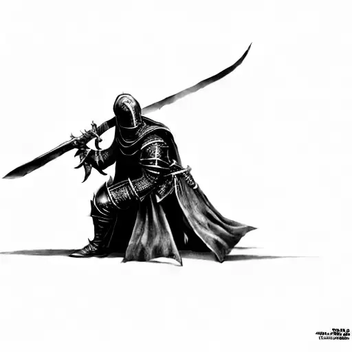 A Dark Souls Character Holding A Sword