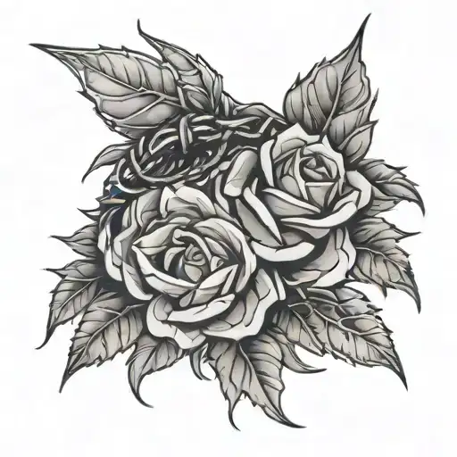 Crown Of Thorns With Roses