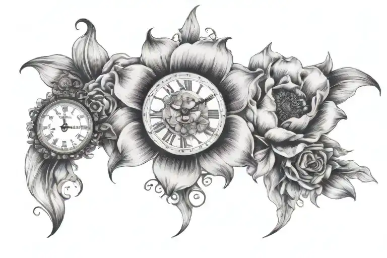 3 Clocks With A Boys Names Lily Daisy And Poppy Flowers