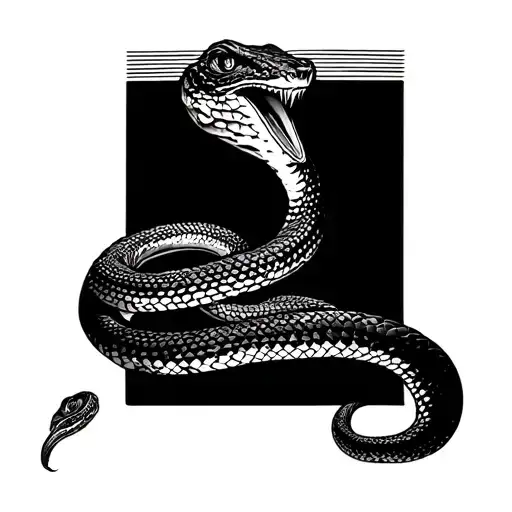 Snake Wrapping Upward From Ankle