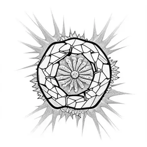 Broken Chain With Yarrow Flower