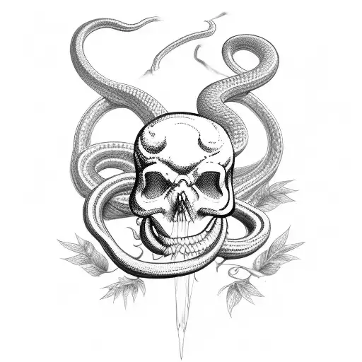 Snake And A Memento Mori Text