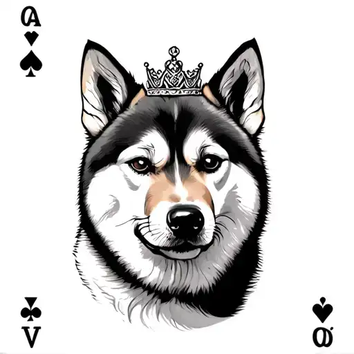 Queen Card With Shiba Inu