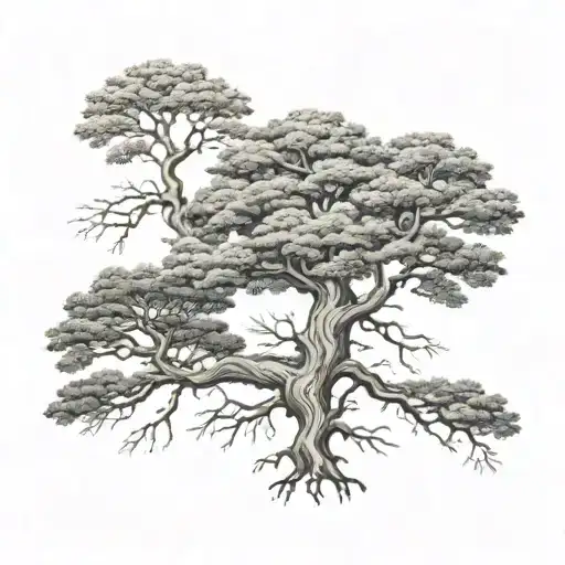 The Adress 23873 And 24034 Separated By An Oak Tree