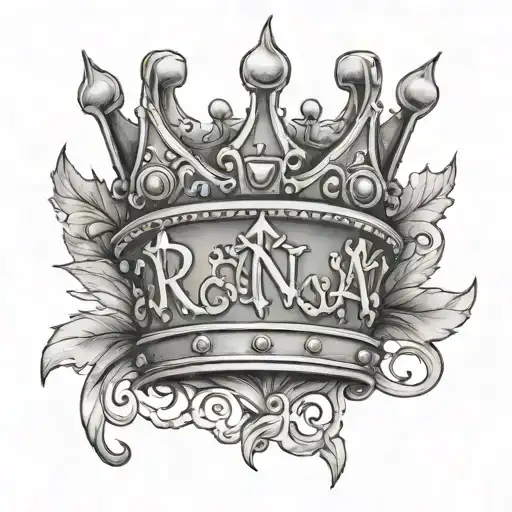 The Word Reina On A Crown
