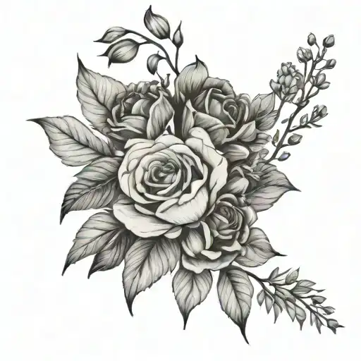 Family Birth Flower Bouquet